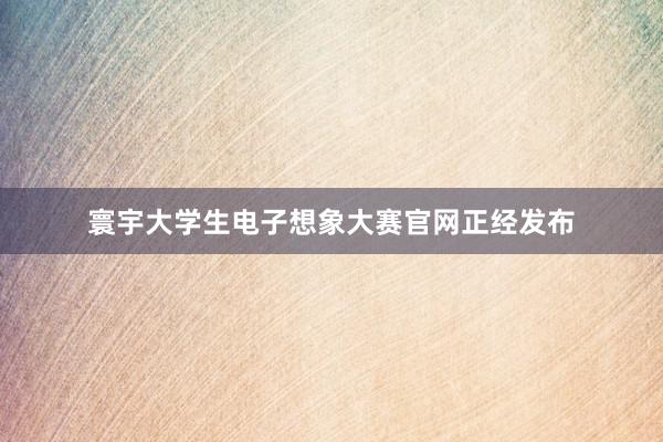 寰宇大学生电子想象大赛官网正经发布